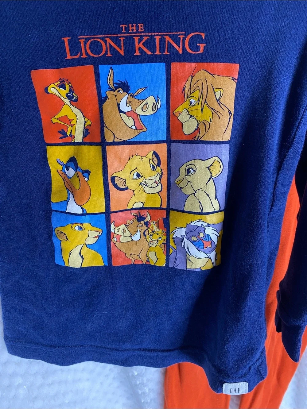 Baby GAP Navy and Orange The Lion King Pajamas Set